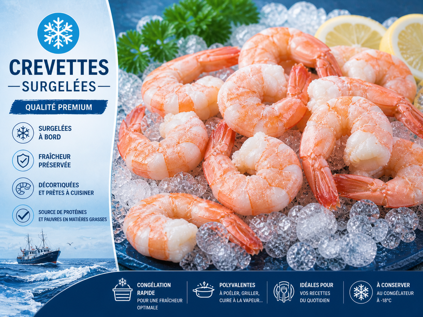 Crevettes surgelées