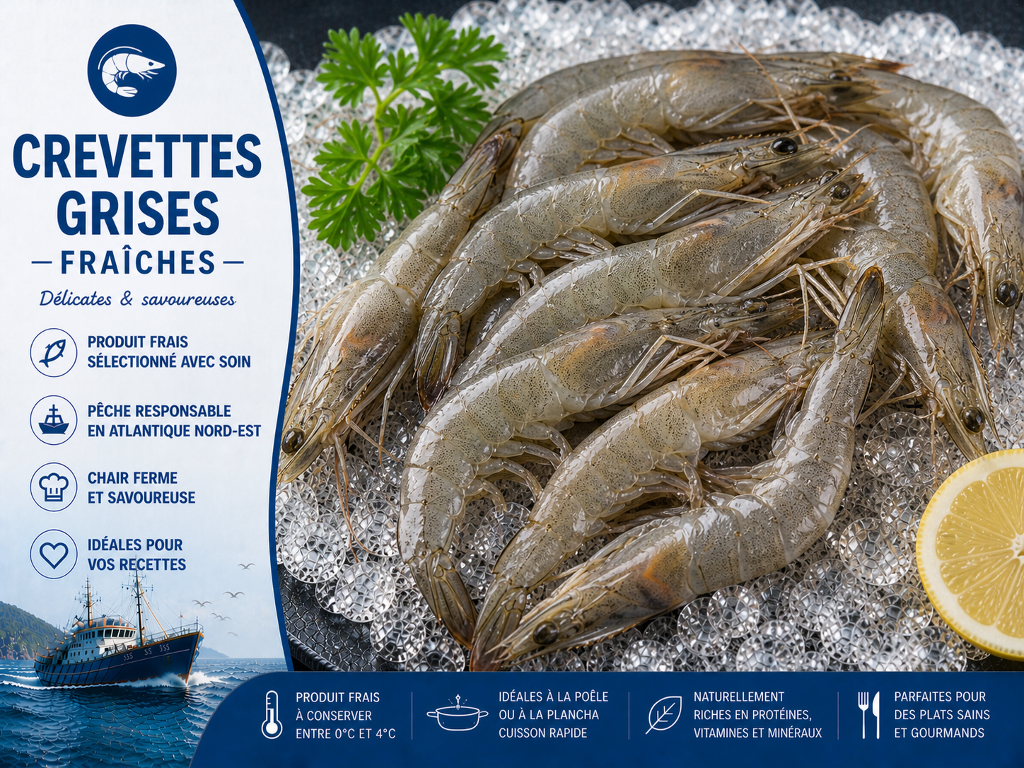 Crevettes grises