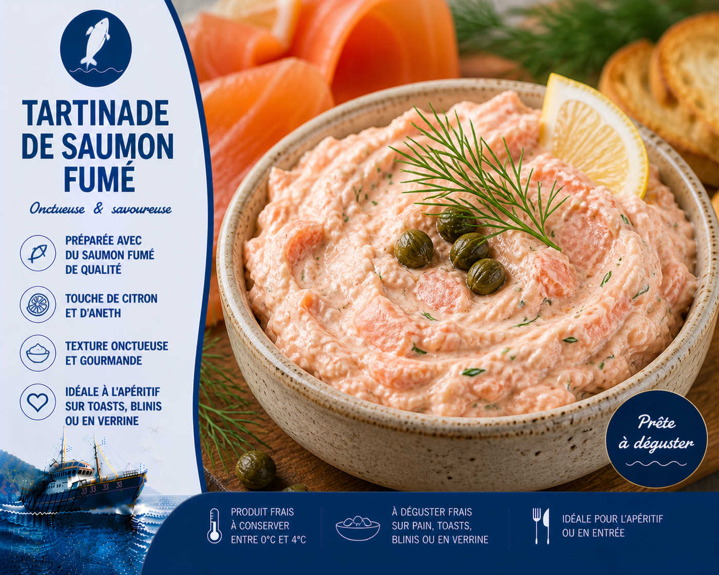 Tartinade de saumon fumé