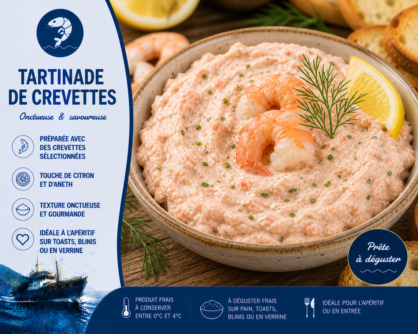 Tartinade de crevettes
